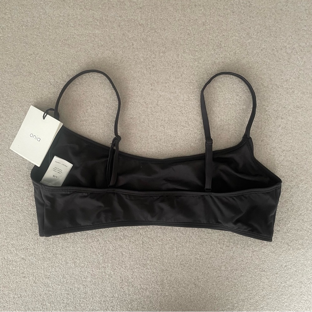 Onia Black Sarita Swim Top Size Large - Picture 3 of 5